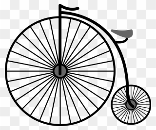 Penny Clip Art Black And White - Clip Art Penny Farthing Bicycle - Png Download