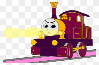 Lady With Her Angry Face & Shining Gold Lamps - Thomas And Friends James Drawing Clipart