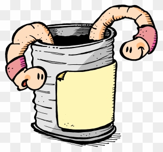 Two Worms In A Can Clipart - Can Of Worms Clip Art - Png Download