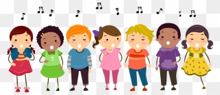 Choir Singer Clipart - Kids Singing Clip Art - Png Download