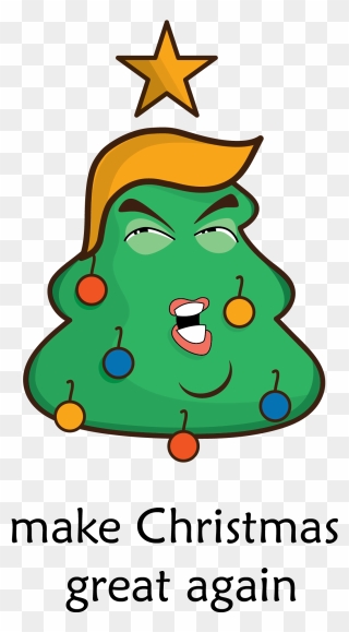 Trump Funny Christmas Trees Clipart