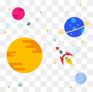 Planets Clipart Space Jam - Solar System Clipart Png Transparent Png