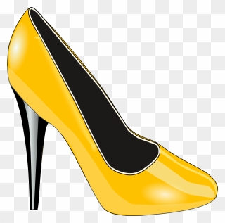 Clipart - Yellow High Heel Clipart - Png Download