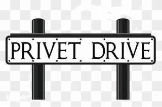 Transparent Harry Potter Clip Art Black And White - Harry Potter Privet Drive Sign - Png Download