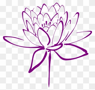 Purplelotus Clip Art At Clker Com - Purple Lotus Flower Clipart - Png Download