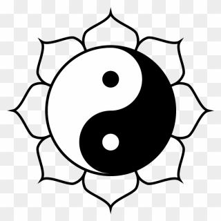 Yin Yang Lotus Clipart - Yin Yang Lotus Symbol - Png Download