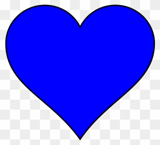 Blue Heart Shape Clip Art Clkerm Vector Clip Art - Blue Heart Clipart - Png Download