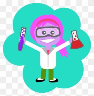 Science Girl With Ponytail - Clip Art - Png Download