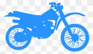 Blue Dirt Bike Clipart - Png Download