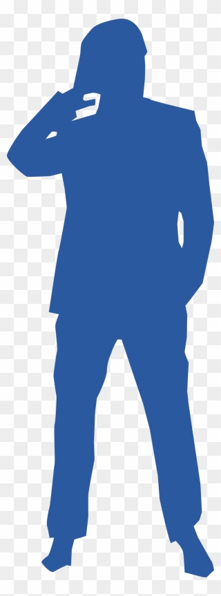 Thinking Man Silhouette Clip Arts - Man Silhouette Png Blue Transparent Png