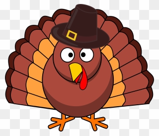 Black Turkey Pilgrim Thanksgiving Clip Art - Turkey November Clipart - Png Download
