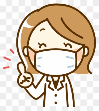 Pharmacist Woman Surgical Mask Clipart - Surgical Mask Clip Art - Png Download