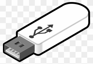 Usb Clipart Black And White - Png Download
