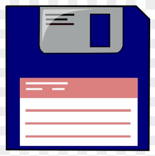Labelled Blue Floppy Disk Vector Clip Art - Clip Art Floppy Disk - Png Download