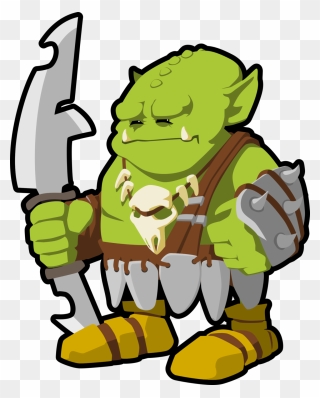 Orc Warrior Vector Image - Orc Clipart - Png Download