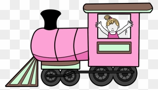 Girl In Train Cartoon Clipart