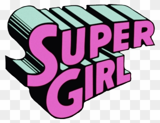 Pink Clipart Supergirl - Super Girl Logo Png Transparent Png