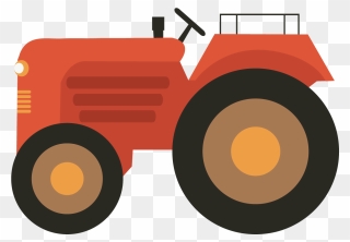Tractor Farm Agriculture Clip Art - Red Tractor Clipart Png Transparent Png