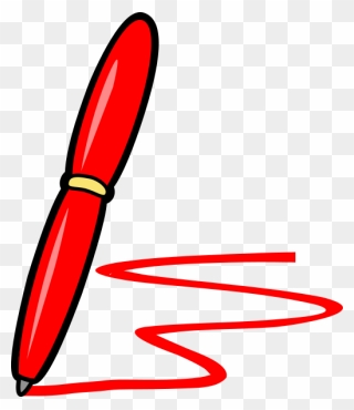 Red Pen Clipart - Png Download