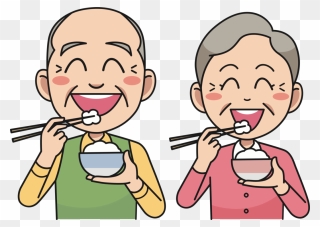 Onlinelabels Clip Art - Eating With Chopsticks Cartoon - Png Download