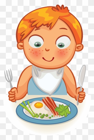 Clip Art Kid Dinner Time Eating Time Clock Time Pinterest - Clipart Kid Eating - Png Download