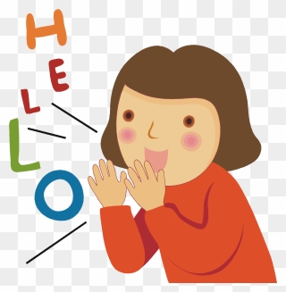 Saying Clipart Student - Say Hello Clipart - Png Download