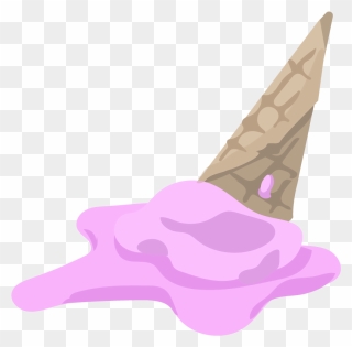 This Page Is Melted In The Sun - Melted Ice Cream Clipart - Png Download