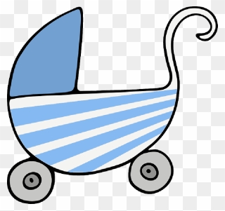 Pram, Baby Carriage, Perambulator, Baby Stroller - Baby Shower Clip Art - Png Download