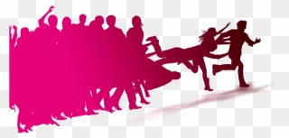 People Running Silhouette Png Download - Clip Art Transparent Png
