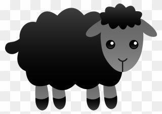On House Sitting And Baby Sitting - Cute Cartoon Black Sheep Clipart