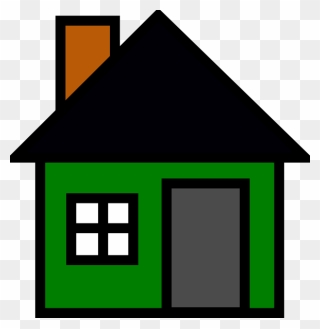House Clipart Green - House Made Of Shapes - Png Download
