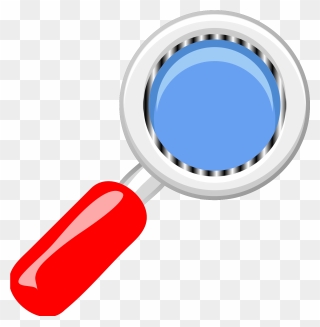 Magnifying Glass With Red Handle Clipart