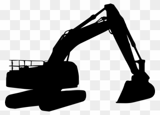 Excavator-silhouette - Silhouette Excavator Png Clipart