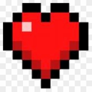 Minecraft Health Bar Clipart Picture Black And White - Minecraft Heart - Png Download