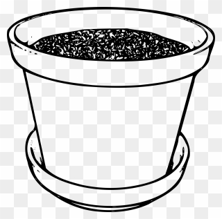 Soil Black And White Transparent & Png Clipart Free - Pot Clip Art Black And White