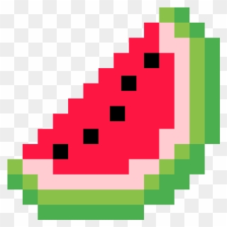 Pixel Art Watermelon Clipart