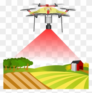 Drone / Uav Land Sensing / Monitoring Clipart - Remote Sensing Clip Art - Png Download