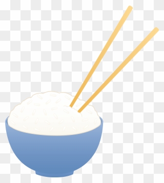 Rice Bowl Clipart - Bowl Of Rice With Chopsticks Cartoon - Png Download
