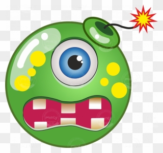 Green Cartoon Bomb - Cartoon Green Bomb Clipart