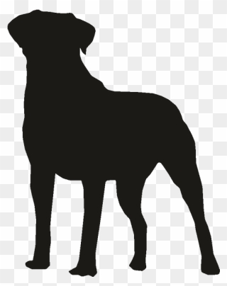 Bulldog The Rottweiler Pug Clip Art - Rottweiler Silhouette - Png Download