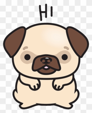 Kawaii Pug - Kawaii Dog Drawing Cute Clipart