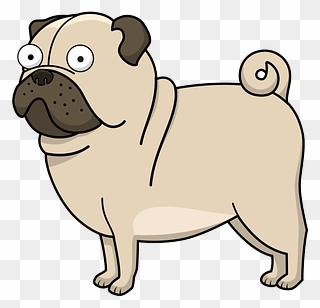 Coloring Page Of A Pug Clipart