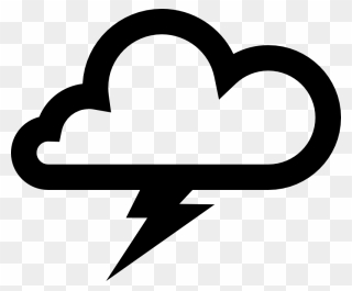 Cloud With Thunder Vector Clipart