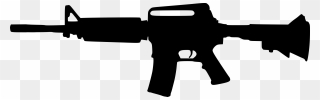 Free Ar 15 Silhouette Png, Download Free Clip Art, - Assault Rifle Clipart Transparent Png