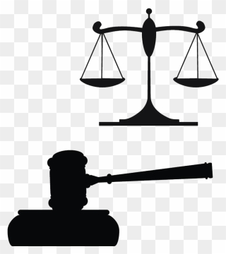 Gavel Justice Judge Clip Art - Clipart Scales Of Justice And Gavel - Png Download