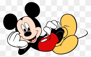Mickey Mouse Laying Down Clipart - Png Download