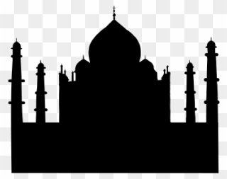 Taj Mahal Black And White Clipart