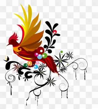 Drawing Phoenix Watercolor - Works Of Graphic Designer Clipart