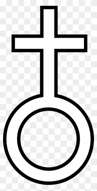 Circle With Cross On Top Symbol Clipart