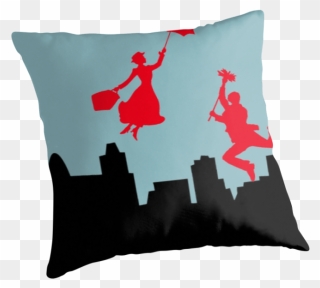 Mary Poppins Throw Pillows T-shirt Cushion - Mary Poppins Musical Clipart